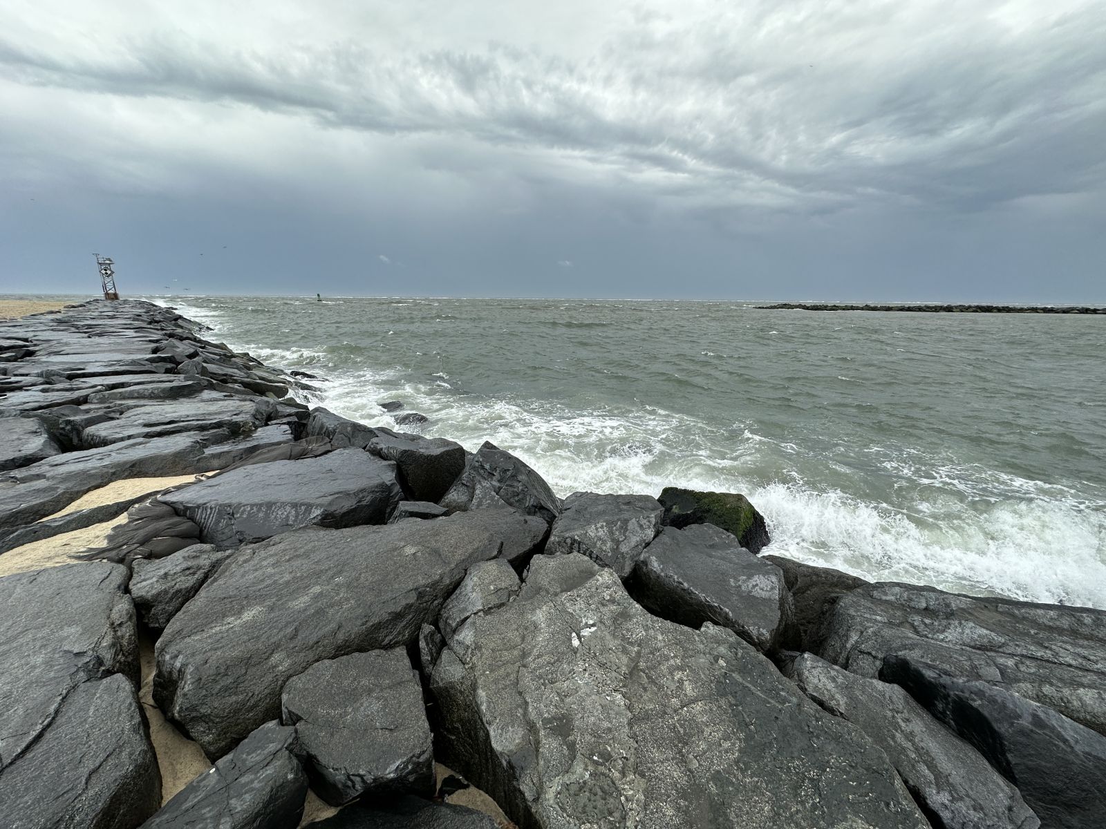 View of the jetty rocks by the OC Inlet