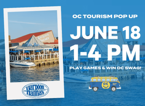 Ocean City Tourism Pop Up at Harpoon Hanna's