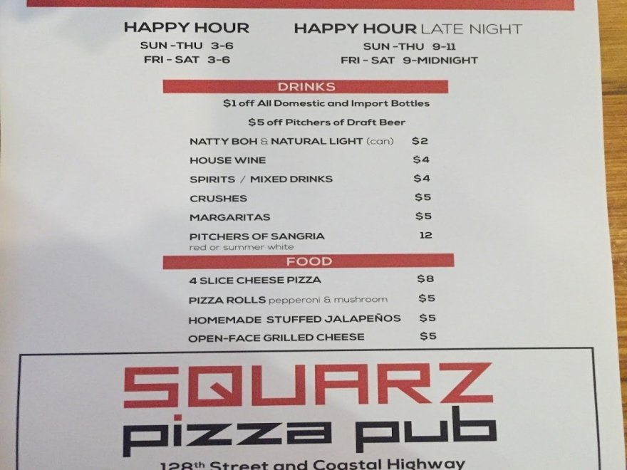 Squarz Pizza & Restaurant