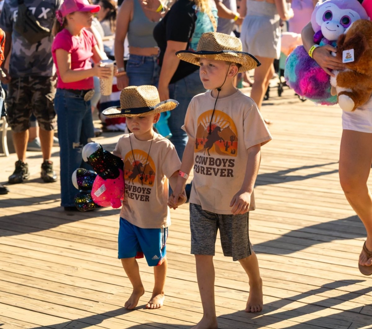 Kids in Cowboys Forever shirts at Country Calling